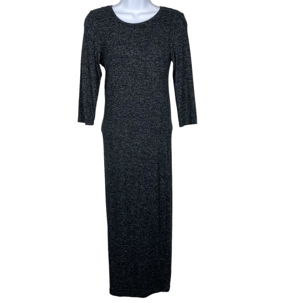 STRADIVARIUS Gray Bodycon Midi Dress Small